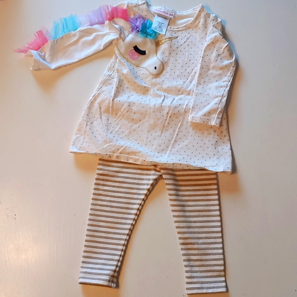 Cream and gold unicorn outfit